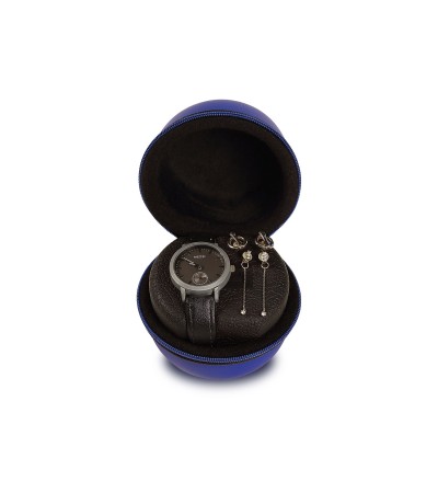 Blue Boxy Watch Box protect, leather imitation