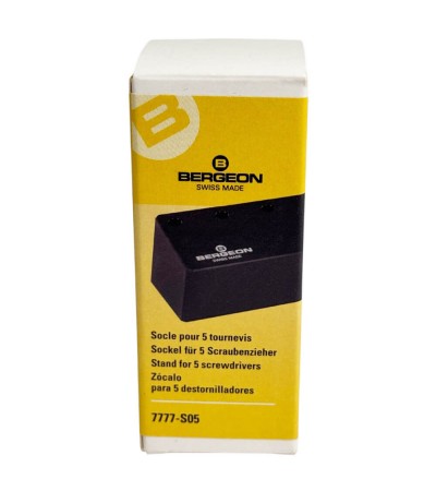 Bergeon 7777-S05 Screwdriver Stand POM-C Plastic for 5 Screwdrivers
