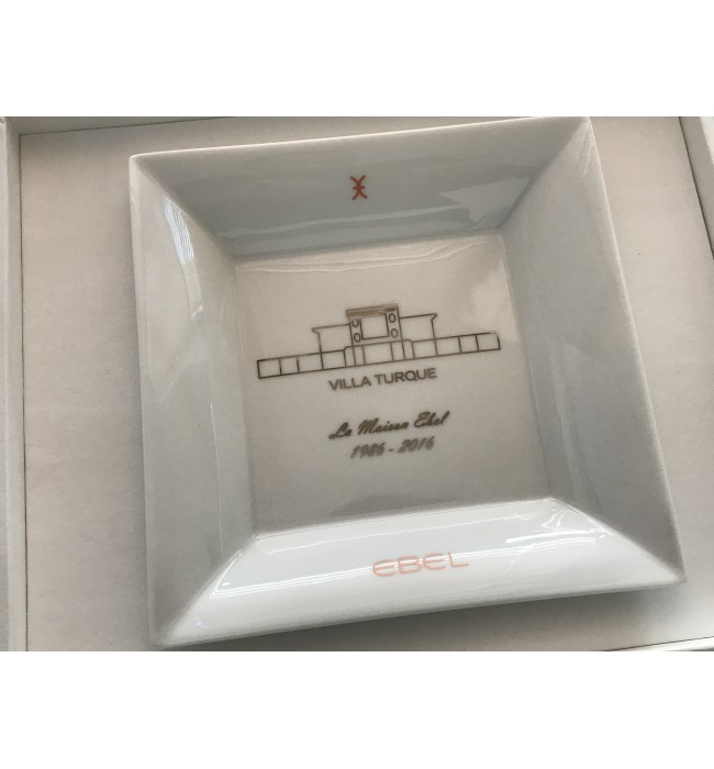 New Ebel watch ashtray with box and paper with Ebel history