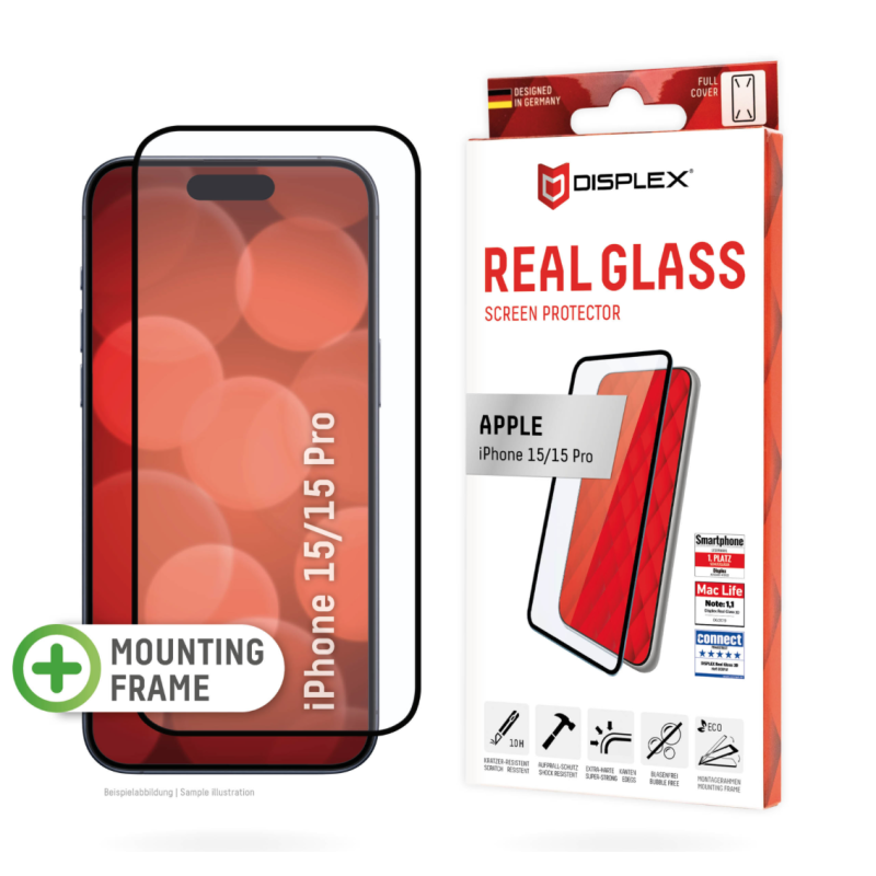 Защитно стъкло за iPhone 15/15 Pro Displex Защитно стъкло за iPhone 15/15 Pro Displex