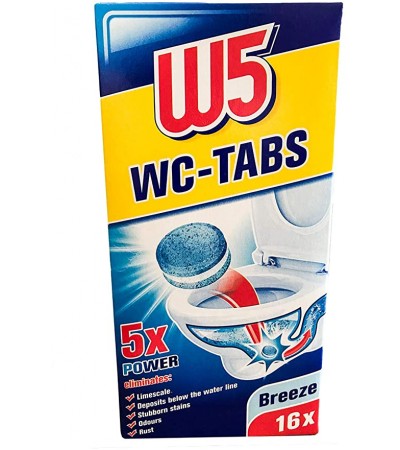 W5 WC Tabs Breeze 16x in Box Toilet Cleaner