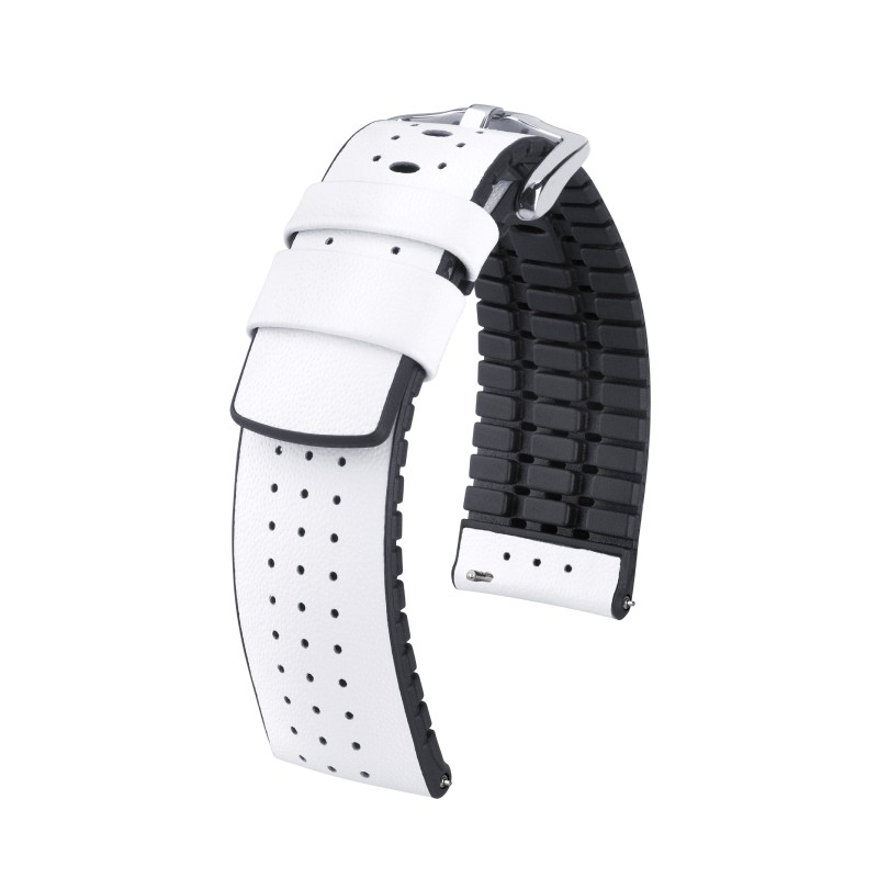 Кожена каишка за часовник Hirsch TIGER L бяла 20 мм Кожена каишка за часовник Hirsch TIGER L бяла 20 мм