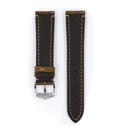 Hirsch Heritage L Brown Leather Watch Strap 20mm 05033070-2-20