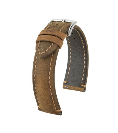 Hirsch Heritage L Brown Leather Watch Strap 20mm 05033070-2-20