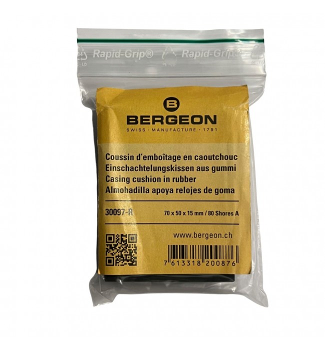 Bergeon 30097-R Rectangular Case Cushion 70 x 50 x 15mm Rubber Watch Repair Bench Block