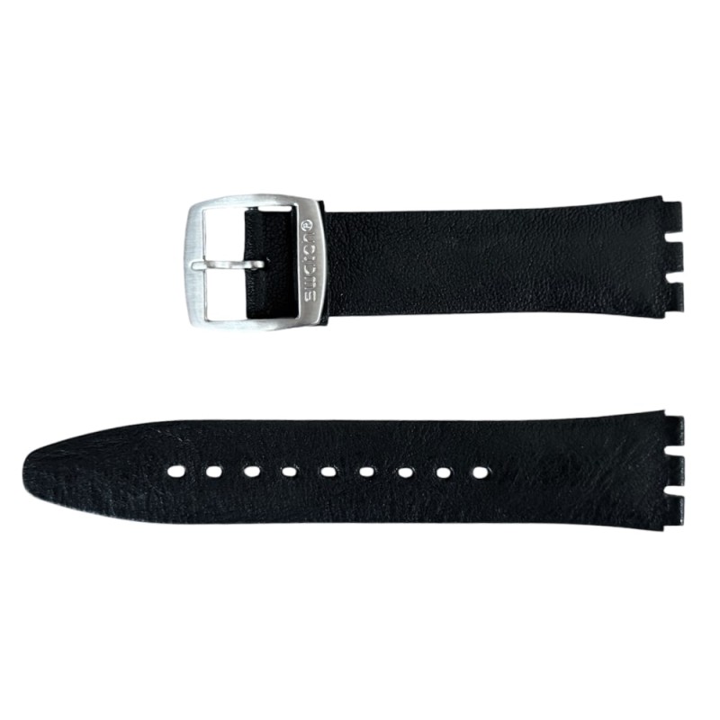 Черна кожена каишка за часовник Swatch 20 мм Черна кожена каишка за часовник Swatch 20 мм