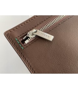 New Rolex multi currency leather wallet with 4 zippers
