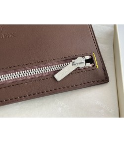New Rolex multi currency leather wallet with 4 zippers
