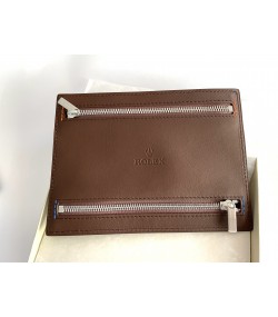 New Rolex multi currency leather wallet with 4 zippers