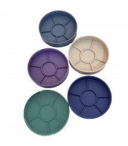 Boley Round Watchmaker Trays Set - 5 Stackable Trays with Transparent Lids