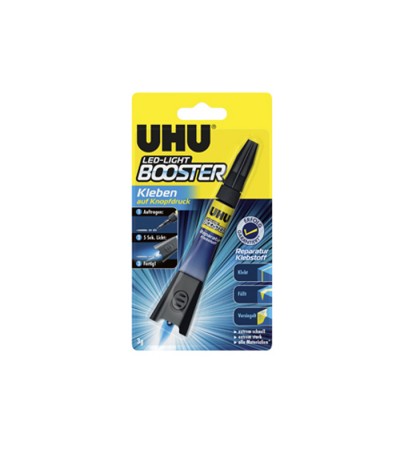 UHU LED LIGHT Booster Glue Adhesive Fills SEALED 3g Tube Watch Glass