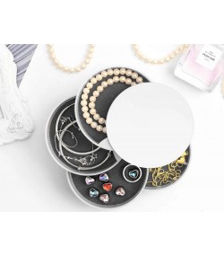 Gugita Round Jewellery Box Organiser with Pull-Out Compartments