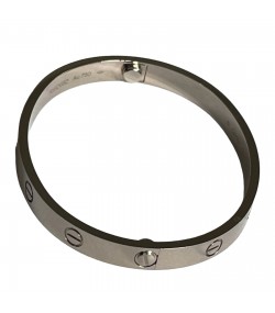 New Cartier Love 18k white gold bracelet size 17 2022