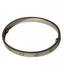 New Cartier Love 18k white gold bracelet size 17 2022