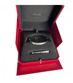 New Cartier Love 18k white gold bracelet size 17 2022