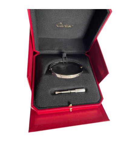 New Cartier Love 18k white gold bracelet size 17 2022