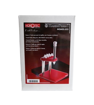 Horotec MSA05.021 watch hand fitting tool press for watches with 8 inserts