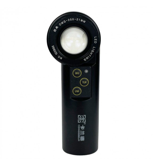 Connoisseur 20x Diamond Loupe Magnifier with UV and LED Light