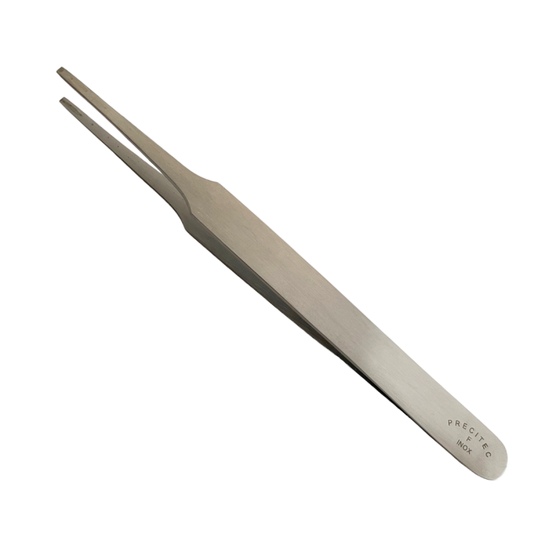 Horotec MSA 12.901-F Inox Precitec tweezer with flat tips for straightening hands steel 115 mm Horotec MSA 12.901-F Inox Precitec tweezer with flat tips for straightening hands steel 115 mm