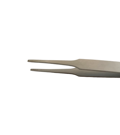 Horotec MSA 12.901-F Inox Precitec tweezer with flat tips for straightening hands steel 115 mm