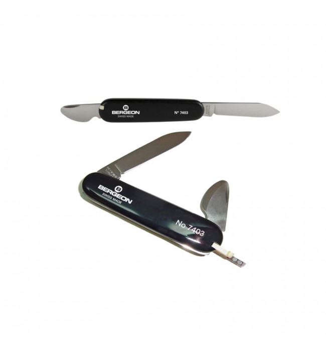 Bergeon 7403 Victorinox watch case back opener knife