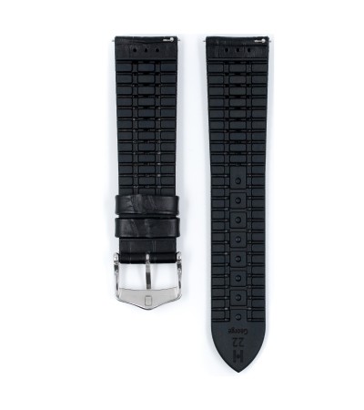 Hirsch watch leather calfskin strap George L black 20mm 0925128050-2-20