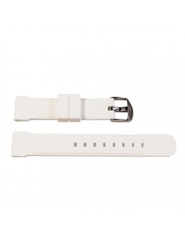 Chrono white silicone watch strap w ...