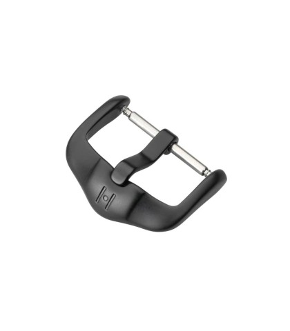 Hirsch Active black mat stainless steel buckle for watch strap 18 mm, Black Buckle, ref. BC1032-5-18