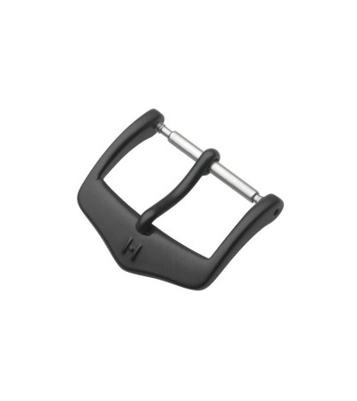 Hirsch Classic black mat stainless steel buckle for watch strap 18 mm, ref. BC1002-5-18
