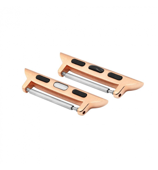 Hirsch Apple Watch strap rose gold adapter AD1000-7-44, Attachment width in 22 mm