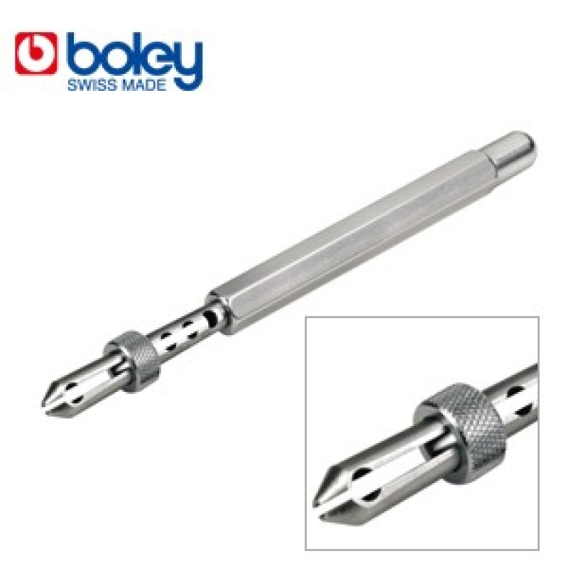 Boley Barrel Arbor Holder, With Slide Locking Jaws, 0.75 mm Opening, Length 120 mm, 1 Piece, Swiss Made Boley Barrel Arbor Holder, With Slide Locking Jaws, 0.75 mm Opening, Length 120 mm, 1 Piece, Swiss Made
