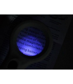 Reading Magnifier, 4x Magnification, 8 LED + UV Light, 60 mm Lens, White, Ref. 09064