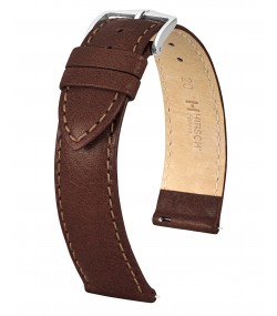 Hirsch Forest Watch Strap, Brown, Quick Release, 22 mm Lug, 20 mm Buckle, Length 120/80 mm, Size L, Ref. 17920210-2-22