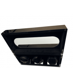 Augusta Watch Winder For 3 Watches, Black, Luxury, Carbon Look