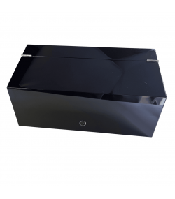 Augusta Watch Winder For 3 Watches, Black, Luxury, Carbon Look