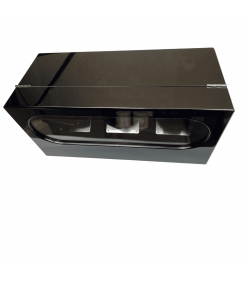 Augusta Watch Winder For 3 Watches, Black, Luxury, Carbon Look