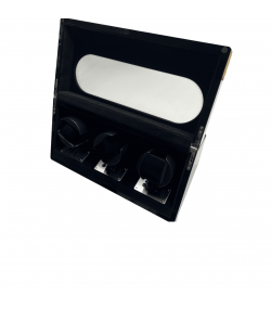 Augusta Watch Winder For 3 Watches, Black, Luxury, Carbon Look