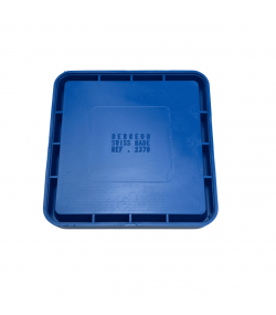 Bergeon 2379 Blue Plastic Square Supplies Tray, 70 x 70 x 13 mm