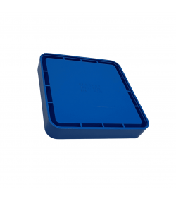 Bergeon 2379 Blue Plastic Square Supplies Tray, 70 x 70 x 13 mm
