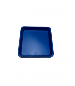 Bergeon 2379 Blue Plastic Square Supplies Tray, 70 x 70 x 13 mm