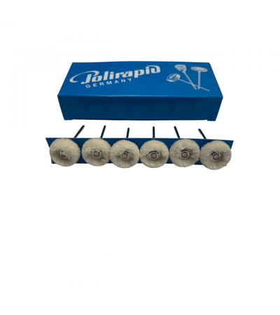 Polirapid Round Cotton Polishing Brushes, 21 mm, 6 Pack