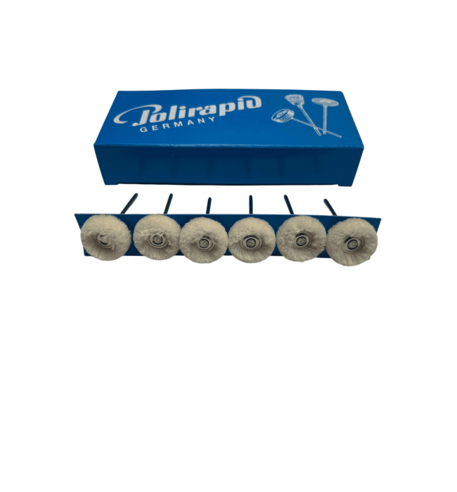 Polirapid Round Cotton Polishing Brushes, 21 mm, 6 Pack