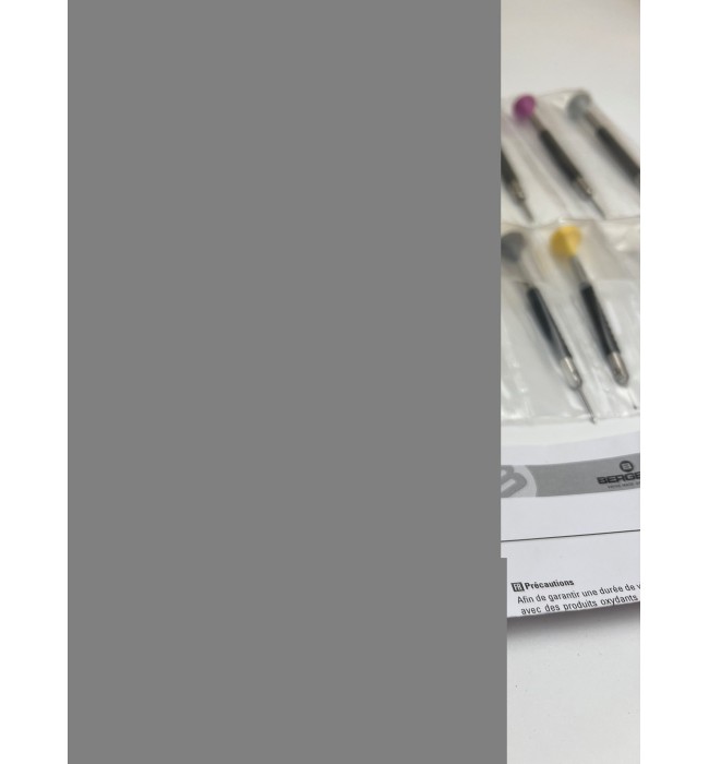Bergeon 6899-S09 Ergonomic Screwdriver Set with Rotating Base