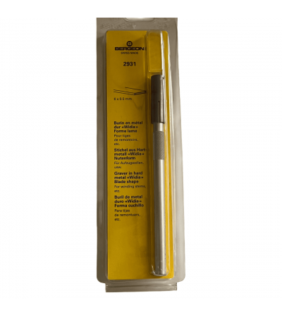 Bergeon Widia Chisel with Hard Metal Blade, 6 mm x 0.5 mm