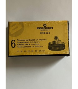 Комплект всмукателни глави Bergeon 5700-62-6, мек адипрен, 6 части, Ref. 5700-62-6