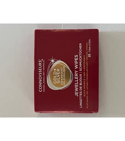 Connoisseurs Jewellery Wipes - Dry Cleaning Cloths for Gold and Precious Stones