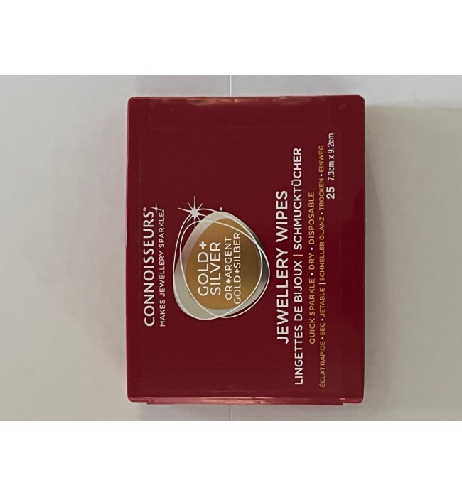 Connoisseurs Jewellery Wipes - Dry Cleaning Cloths for Gold and Precious Stones