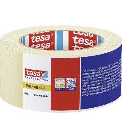 Tesa 4323 Beige Masking Tape, 50 mm x 50 m