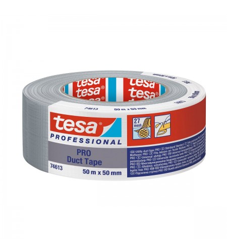 Tesa Pro Duct Tape, Grey, 50 m x 50 ...