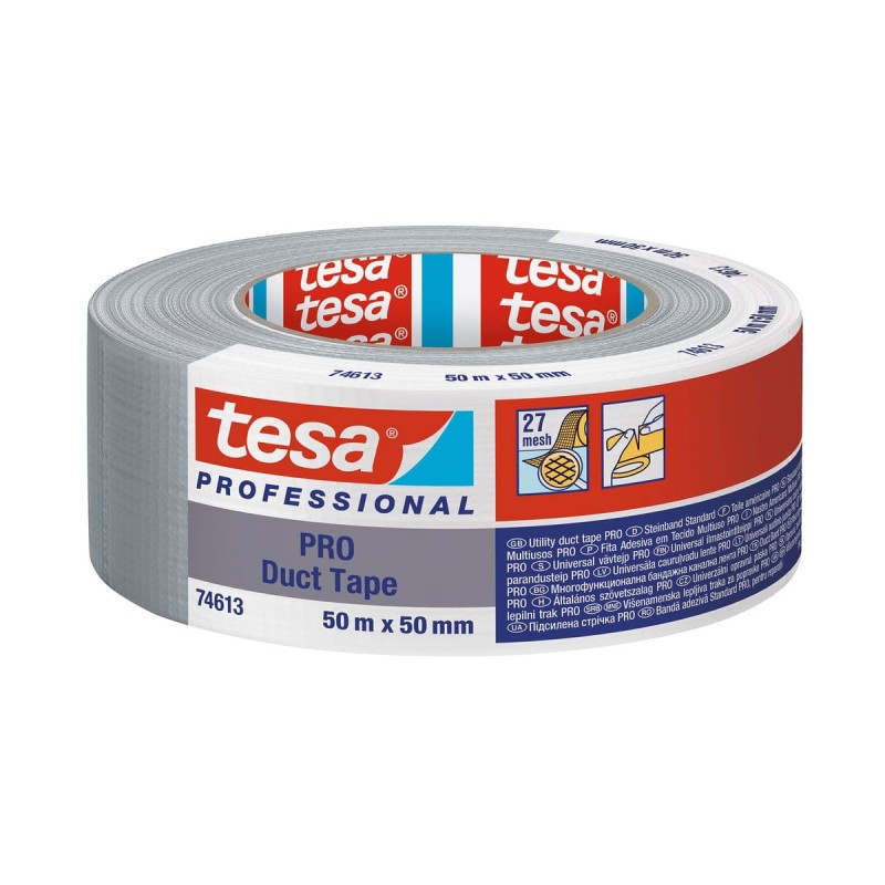 Теса Про Дук Tape, Сив, 50 м x 50 мм Теса Про Дук Tape, Сив, 50 м x 50 мм